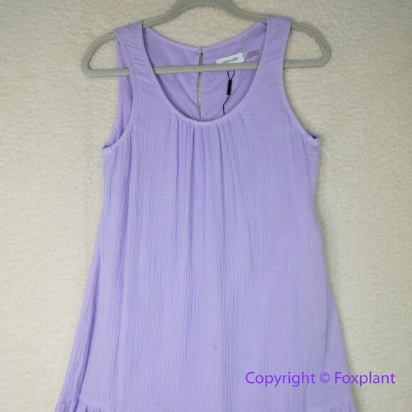 New! Calvin Klein Women's Gauze‎ Tiered Maxi Dress Purple, size XS - Picture 3 of 15